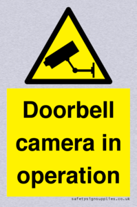 Doorbell camera in operation